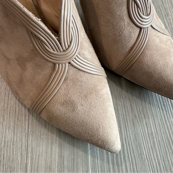 Rachel Zoe Beige Lianne Suede Stiletto Pointed Mules 10 - Picture 4 of 8